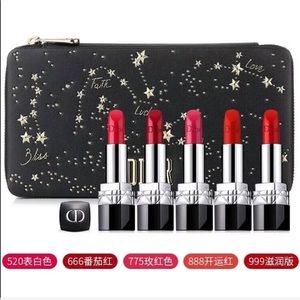 Two Dior rouge lipsticks , shades: 888+666